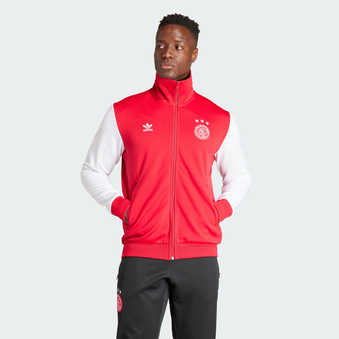 Takki adidas Performance Ajax Amsterdam Essentials Trefoil Jacket Punainen | IL6044, 0