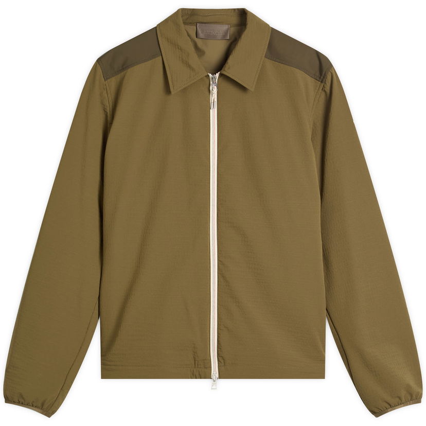 Paita Moncler Seersucker Nylon Shirt, Size Large Vihreä | 2F000-10-598NV-8A4