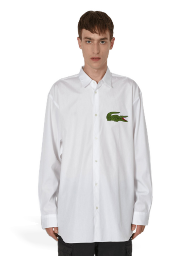 Paita Comme des Garçons Lacoste x Woven Shirt Valkoinen | FL-B003-W23  1