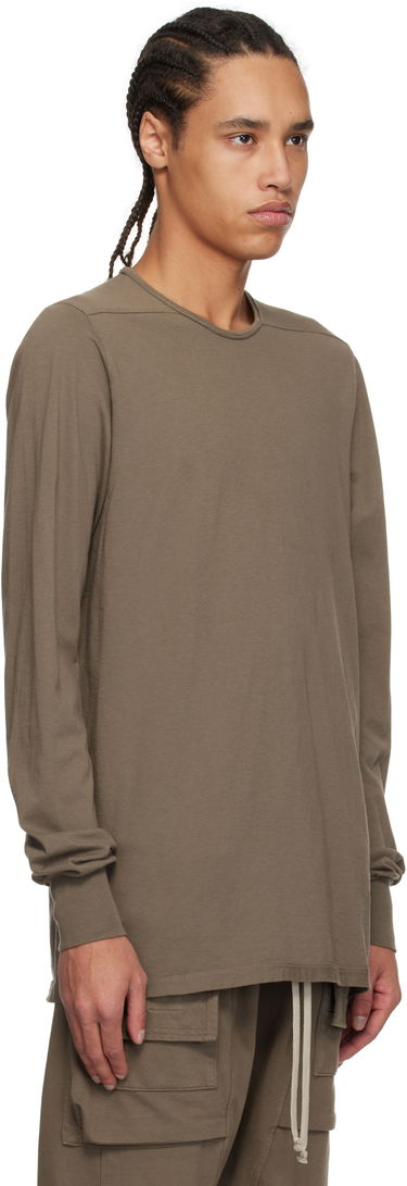 T-paita Rick Owens Rick Owens DRKSHDW Hollywood Level Long Sleeve T-Shirt Ruskea | DU01E3260 RN, 1