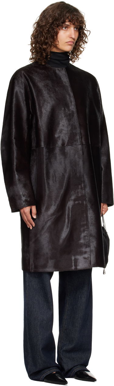 Takit Loulou de Saison Loulou de Saison Miller Pony Effect Leather Coat Musta | MILLER, 1