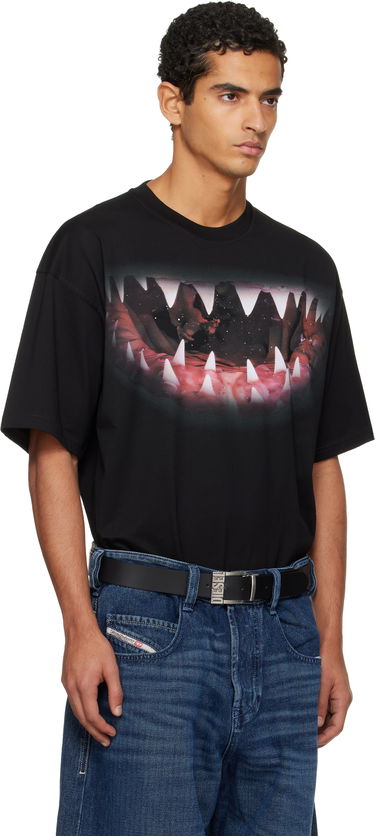 T-paita Diesel Shark Jaw Print T-Shirt Musta | A19617-0PLAT-9XX, 1