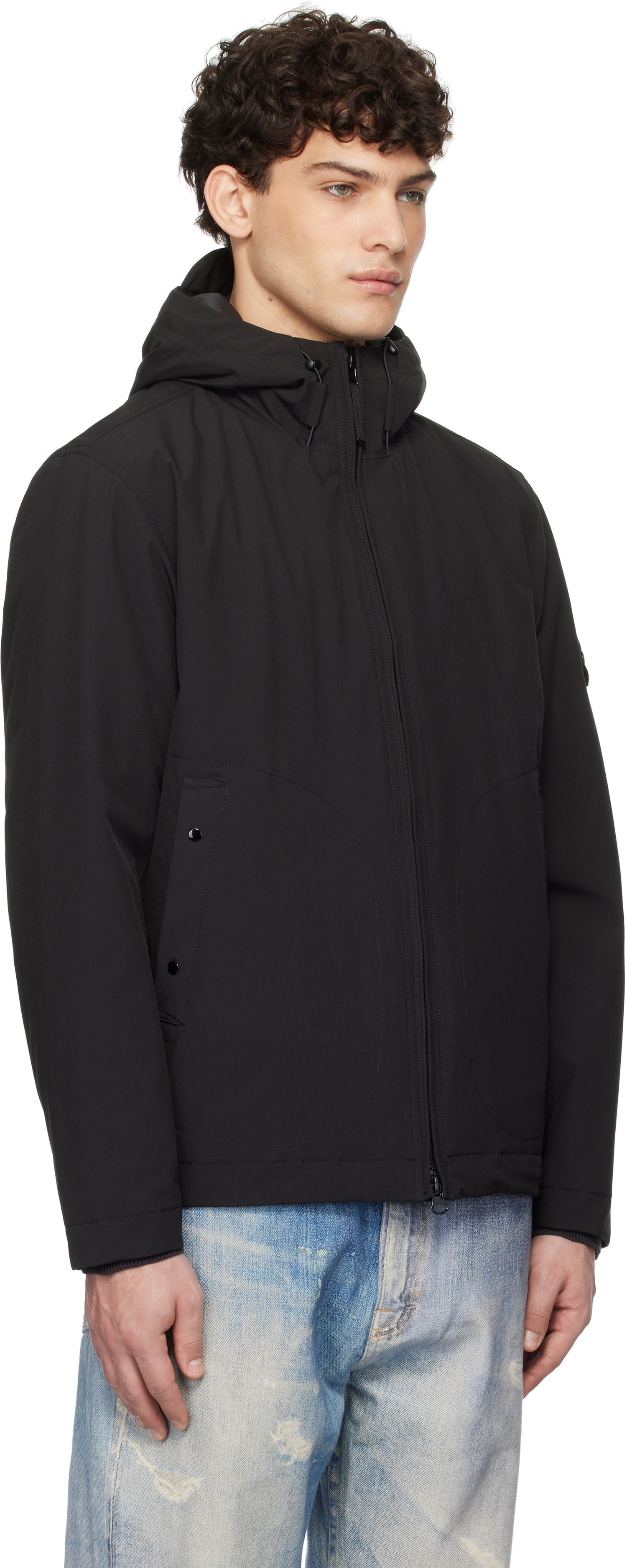 Tuulitakki Stone Island Stone Island Soft Shell Jacket Musta | K1S15 4100047 S0A27, 1