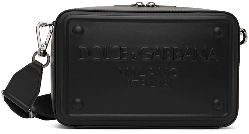 Käsilaukku Dolce & Gabbana Black Raised Logo Bag Musta | BM7329AG218