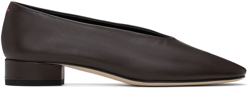 Vaatteet Aeyde Aeyde Delia Leather Ballerina Flats Ruskea | A11-FL-GELR25BL18-SS24-953-007