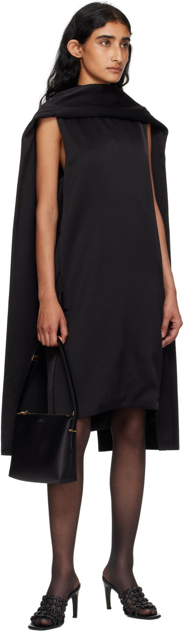 Mekko TOTEME Cocoon Scarf Minidress Musta | 253-WRD0198-FB0382, 3