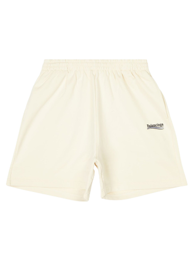Shortsit Balenciaga Political Campaign Large Fit Sweat Shorts Beige | 676137TKVI90896 / 676137TKVI98962