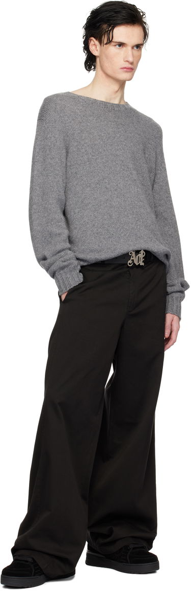 Vyöt Palm Angels Leather Monogram Belt Musta | PMRB036S25LEA0011072, 2