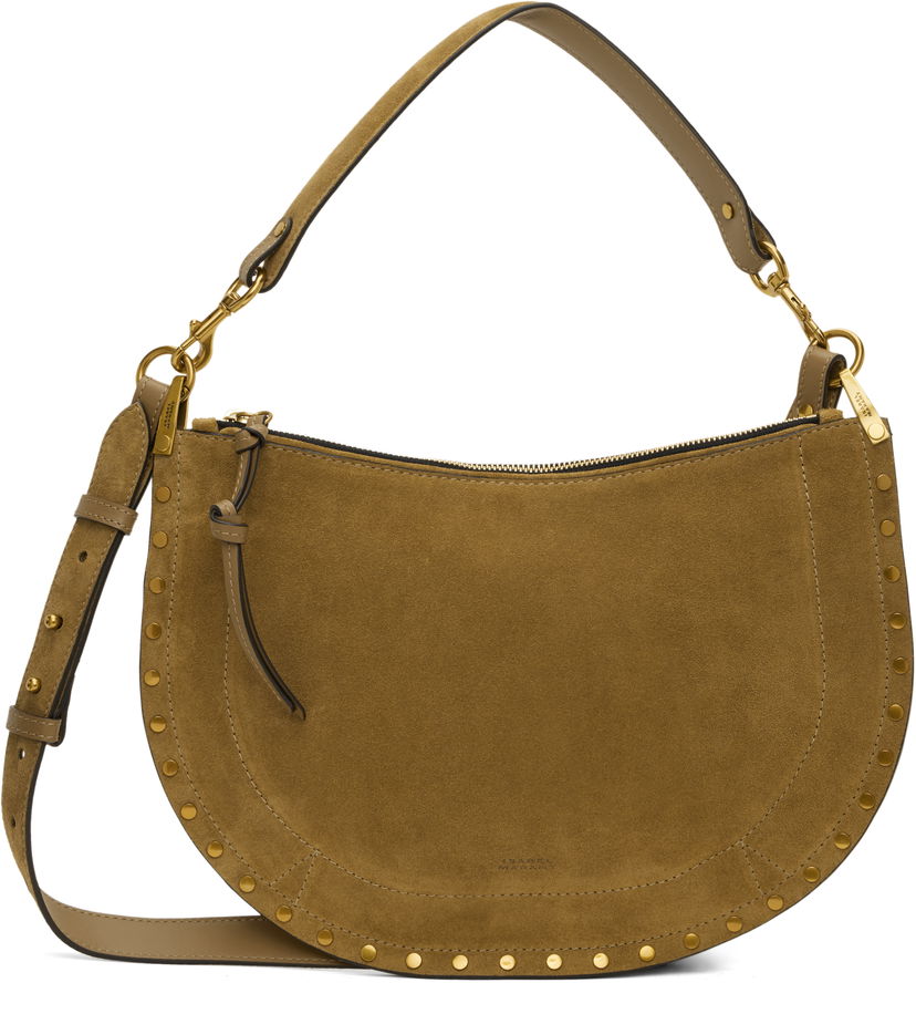 Olkalaukku ISABEL MARANT Isabel Marant Oskan Soft Zipped Suede Shoulder Bag Vihreä | BF0066FA-B2C03M