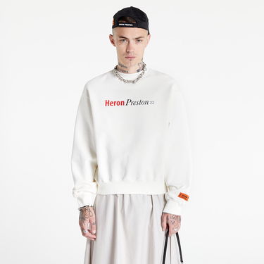 Huppari HERON PRESTON Multi Heron Censored Crewneck Valkoinen | HMBA020F22JER0070184, 0