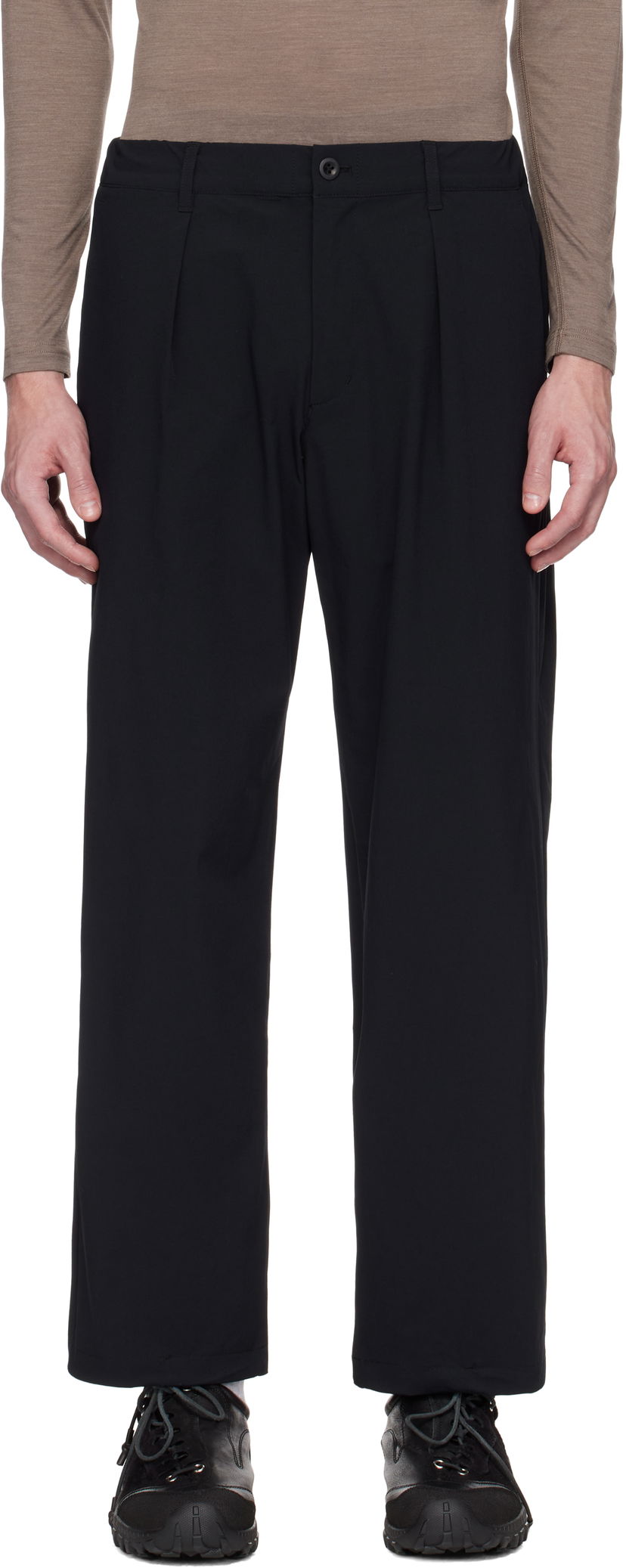 Housut Snow Peak Active Comfort Wide Trousers Musta | PA-25SU004