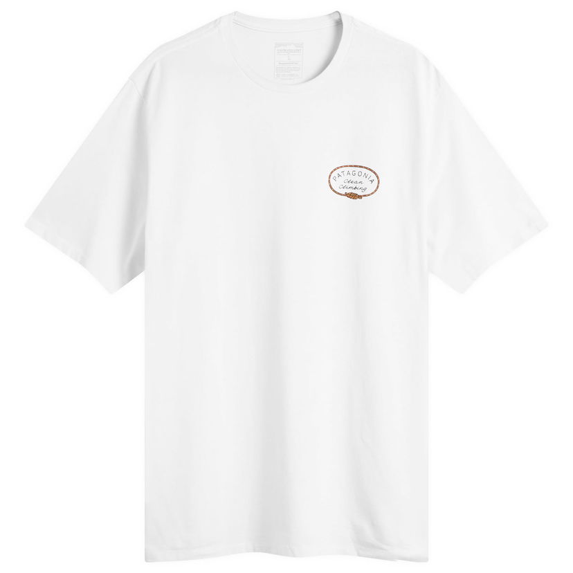 T-paita Patagonia Men's Clean Climb Roots Responsibili-Tee Size Small Valkoinen | 37795-WHI