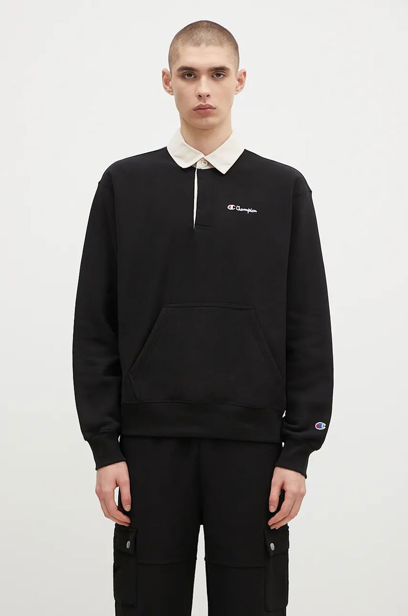 Huppari Champion Polo Neck Sweatshirt Musta | 220708