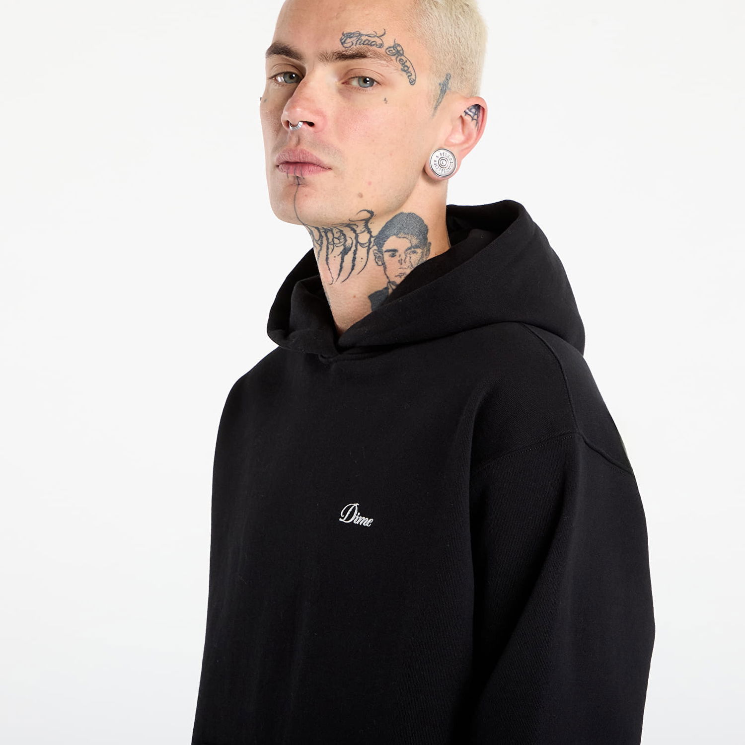 Huppari Dime Dime Cursive Small Logo Hoodie Musta | DIMEFA2540BLK, 1