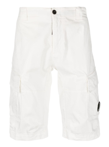 Shortsit C.P. Company Stretch Sateen Cargo Shorts Gauze Valkoinen | 12CMBE062A005694G