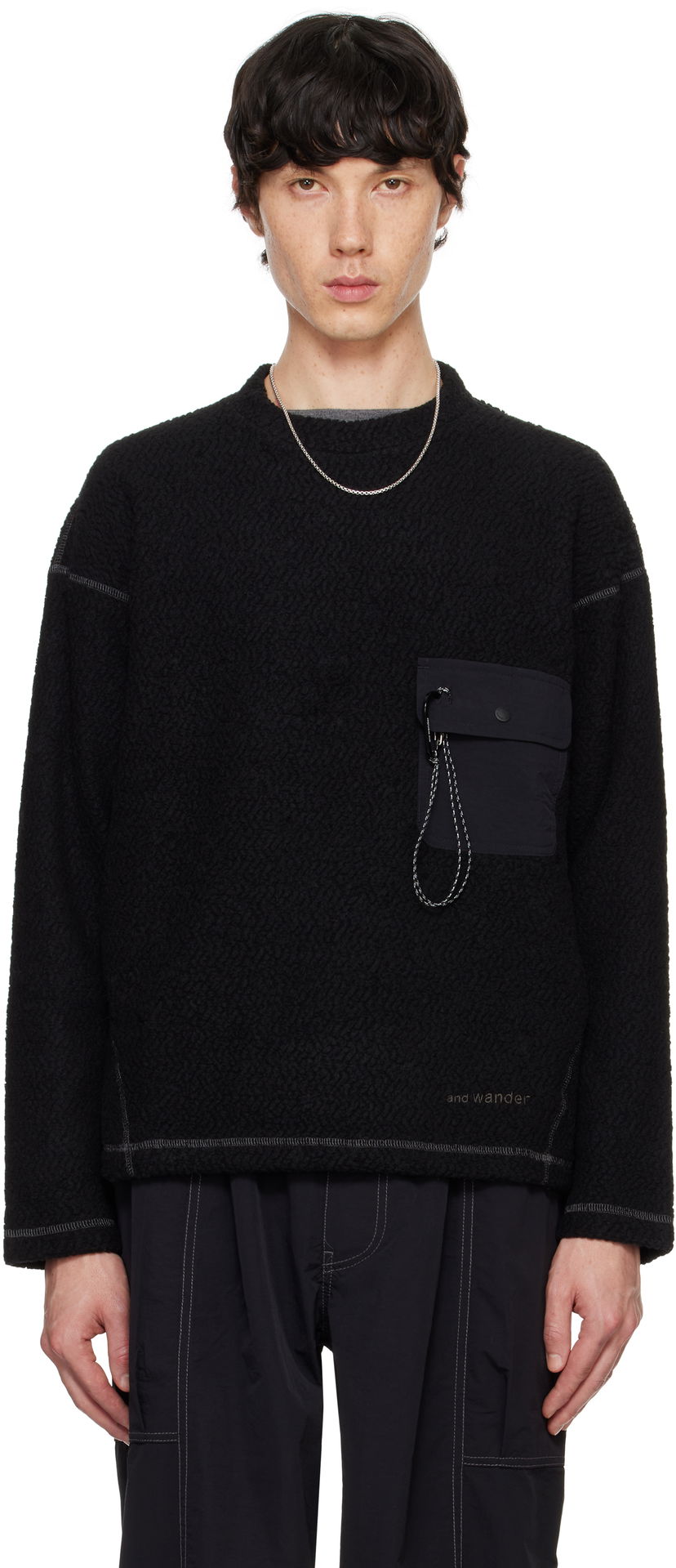 Villapaita and wander Crewneck Sweater Musta | 5744284147