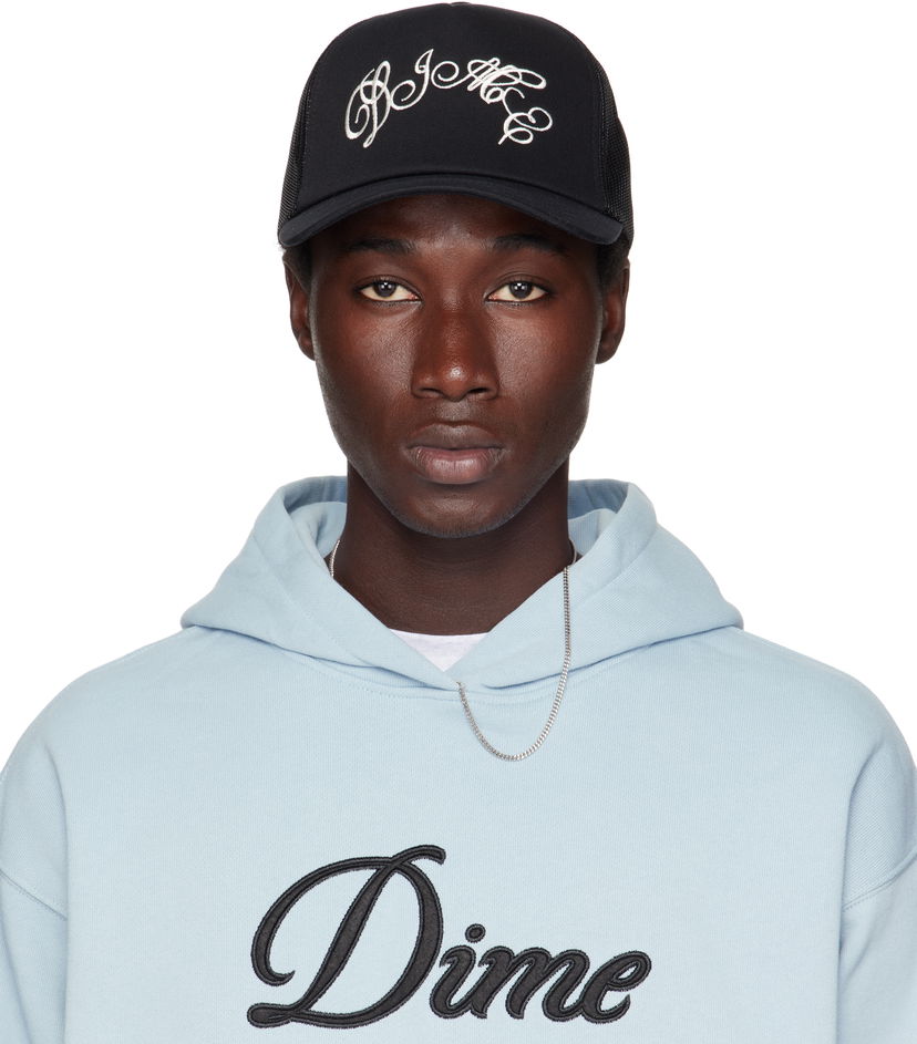 Korkki Dime Dime Embroidered Fighter Trucker Cap Musta | DIMESU2521BLK