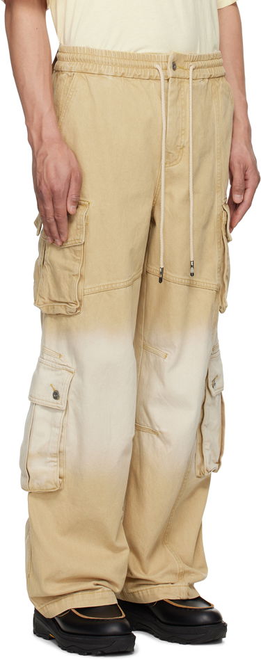 Cargo housut Feng Chen Wang Feng Chen Wang Gradient Denim Cargo Pants Beige | FENG19TR22, 1