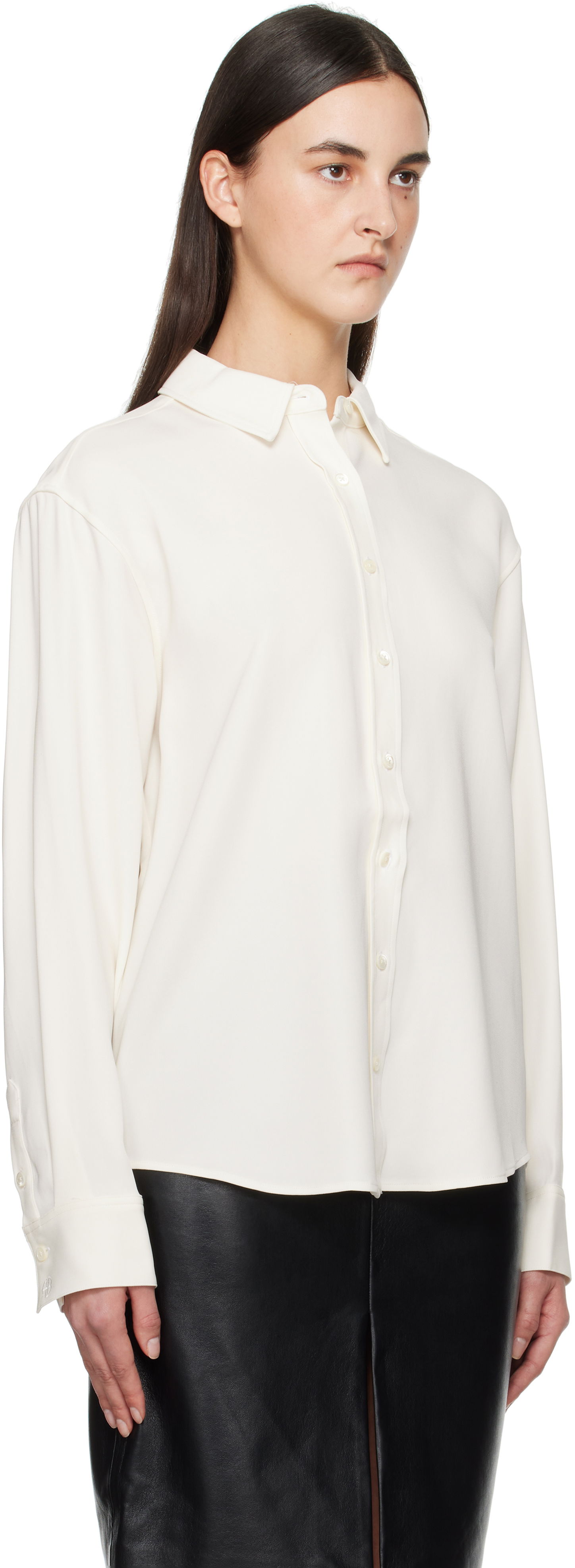 Paita Anine Bing ANINE BING Braxton Button-Down Shirt Valkoinen | A-07-10840-IVY26, 1