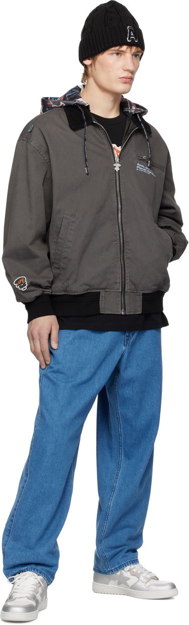 Bomber-takki AAPE by A Bathing Ape AAPE by A Bathing Ape Hoodie Jacket Harmaa | AAPLJM7675XXNBKL, 3