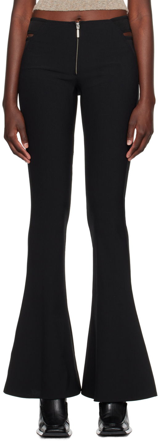 Housut Jean Paul Gaultier Gaultier KNWLS Cutout Flare Trousers Musta | 23/14-F-PA078B-C036-00