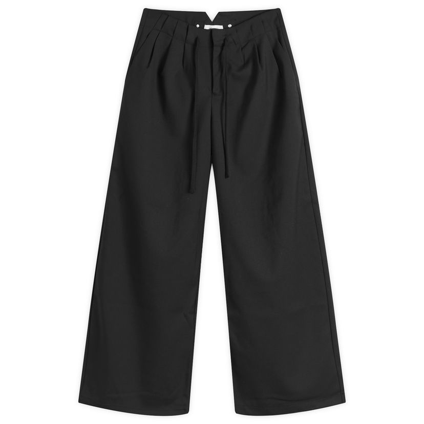 Housut Entire Studios Cinch Wide Leg Trousers Musta | ES2546BL-BLACK