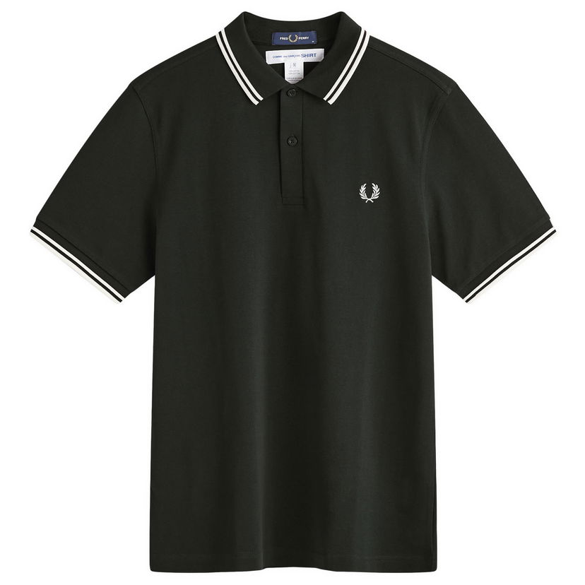 Poolopaita Comme des Garçons Polo Shirt Tipped Back Print Vihreä | FN-T502-2