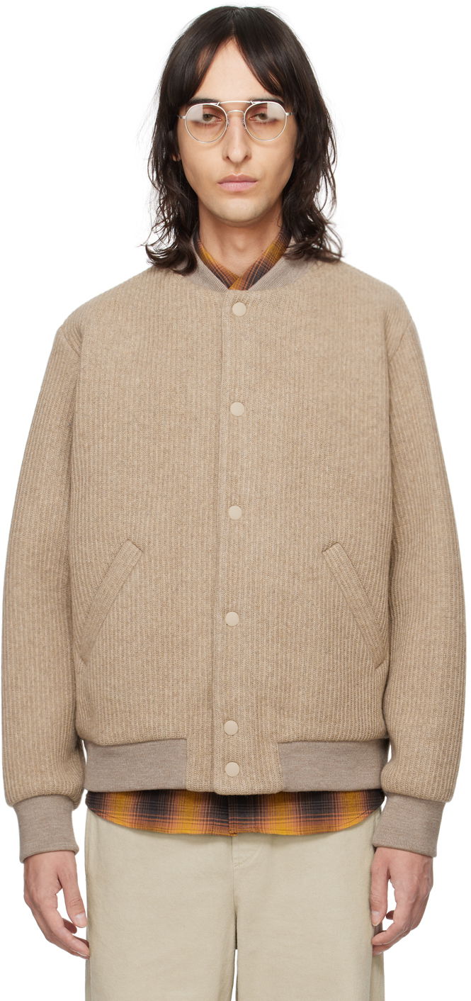 Bomber-takki A.P.C. Mick Bomber Jacket Beige | WOAQR-M02888