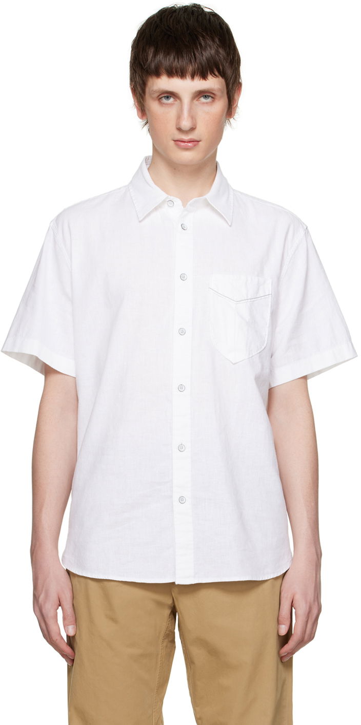 Paita rag & bone Rag & Bone Arrow Short Sleeve Shirt Valkoinen | MBW23PA412CHML