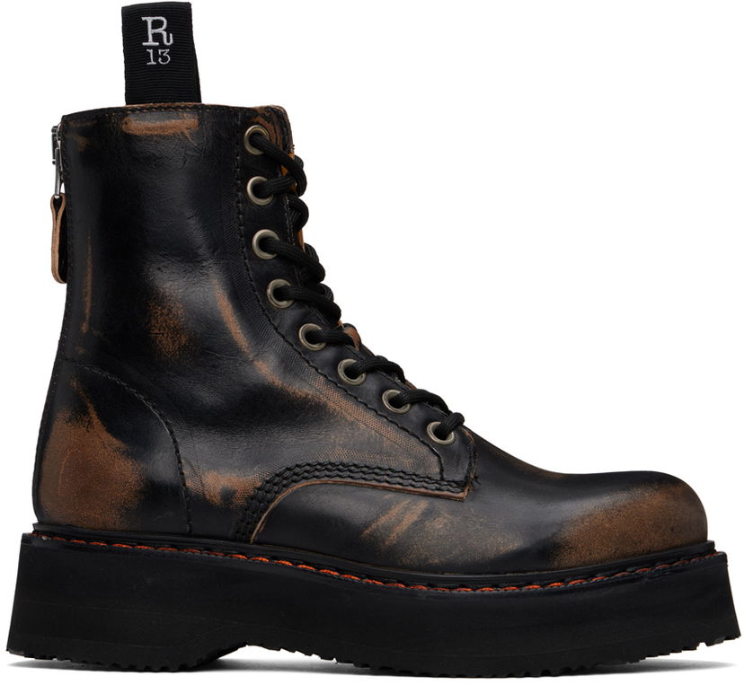 Vaatteet R13 R13 Single Stack Boots Musta | R13WS025-R01