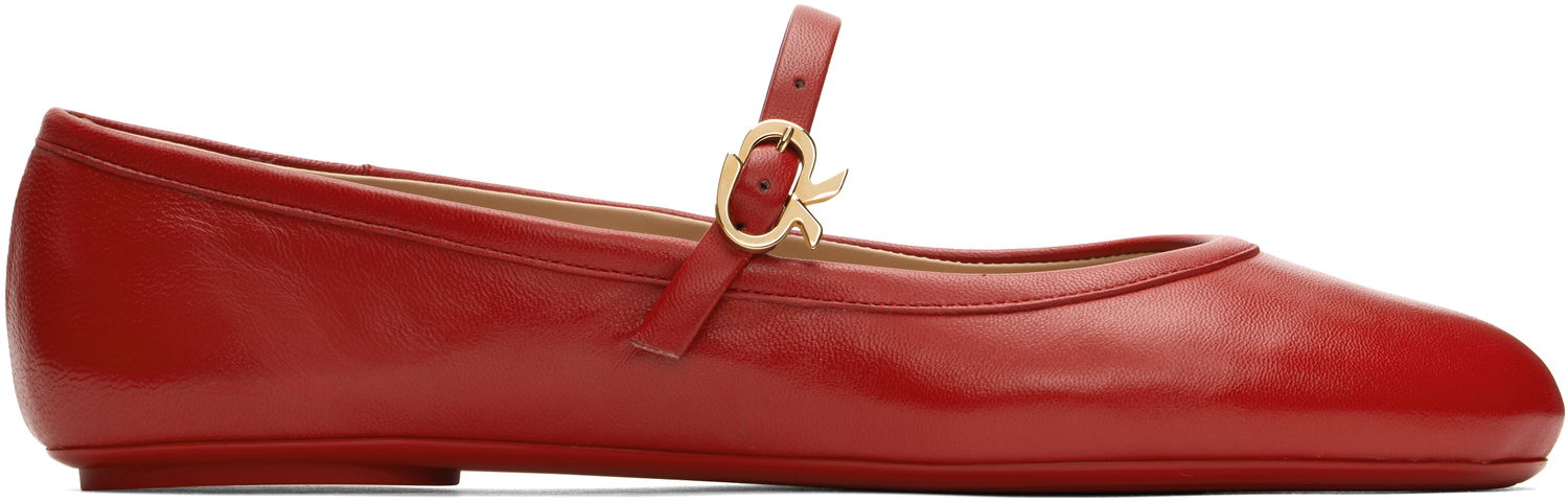 Tennarit ja kengät Gianvito Rossi Gianvito Rossi Carla Ballerina Flats Punainen | G22223-05GOM-NXF, 0