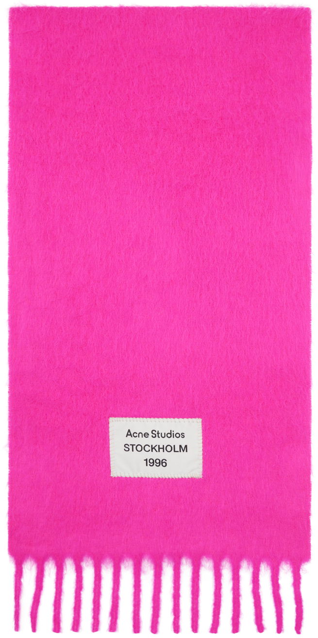 Huivi Acne Studios Pink Fringe Alpaca Scarf Vaaleanpunainen | CA0350-