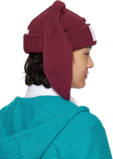 Pipo Charles Jeffrey Loverboy Charles Jeffrey LOVERBOY Chunky Knit Rabbit Beanie Burgundia | 54130402, 2