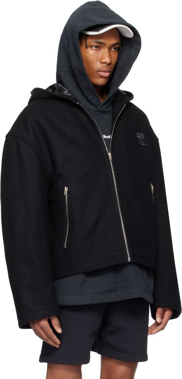 Takki Acne Studios Acne Studios Hooded Wool Blend Jacket Musta | B90811-, 1