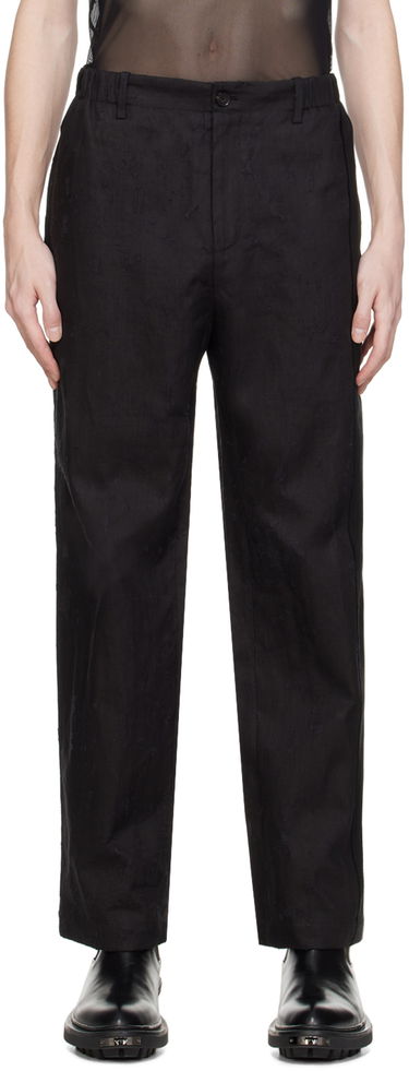 Housut Feng Chen Wang Feng Chen Wang Raw Edge Trousers Musta | FUS17TR05, 0