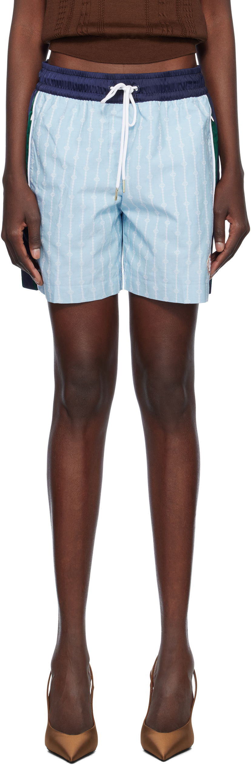 Uimapuvut Casablanca Casablanca Laurel Pinstripe Track Shorts Sininen | WS25-TR-310-01