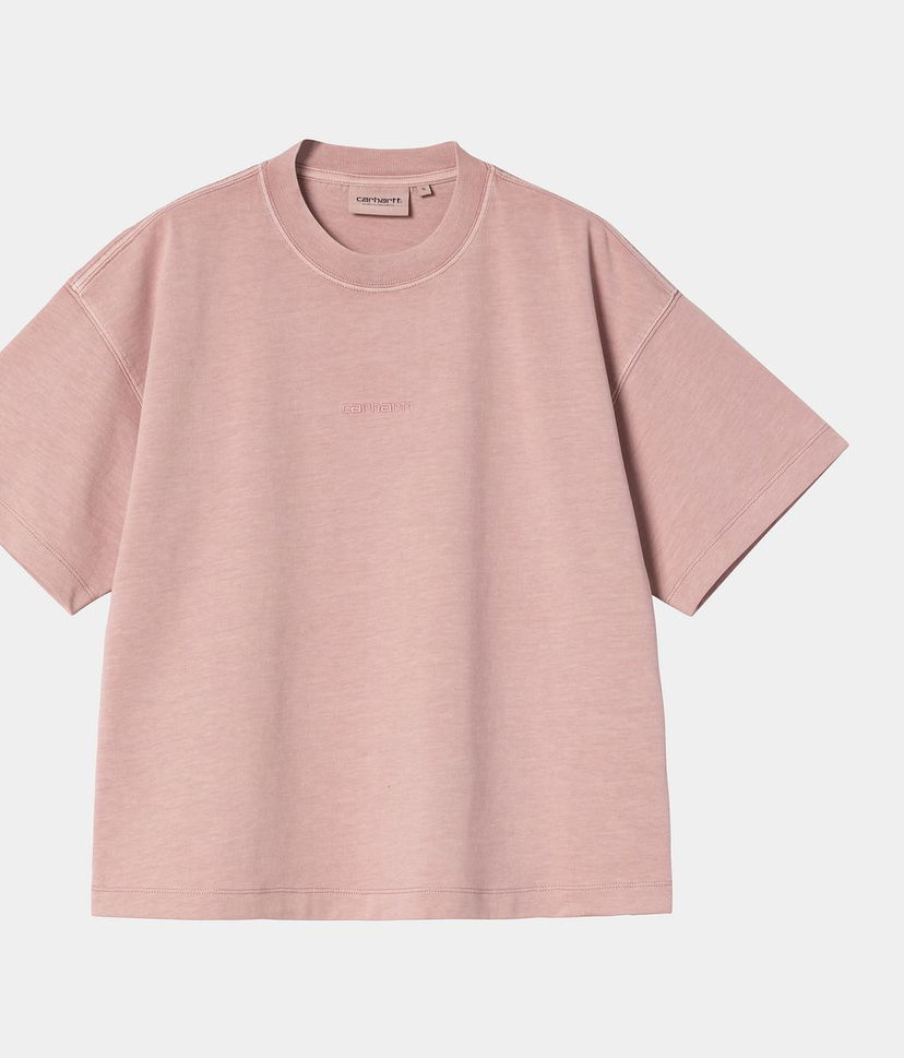 T-paita Carhartt WIP Women's Short Sleeve Benton T-Shirt Vaaleanpunainen | I035528_5