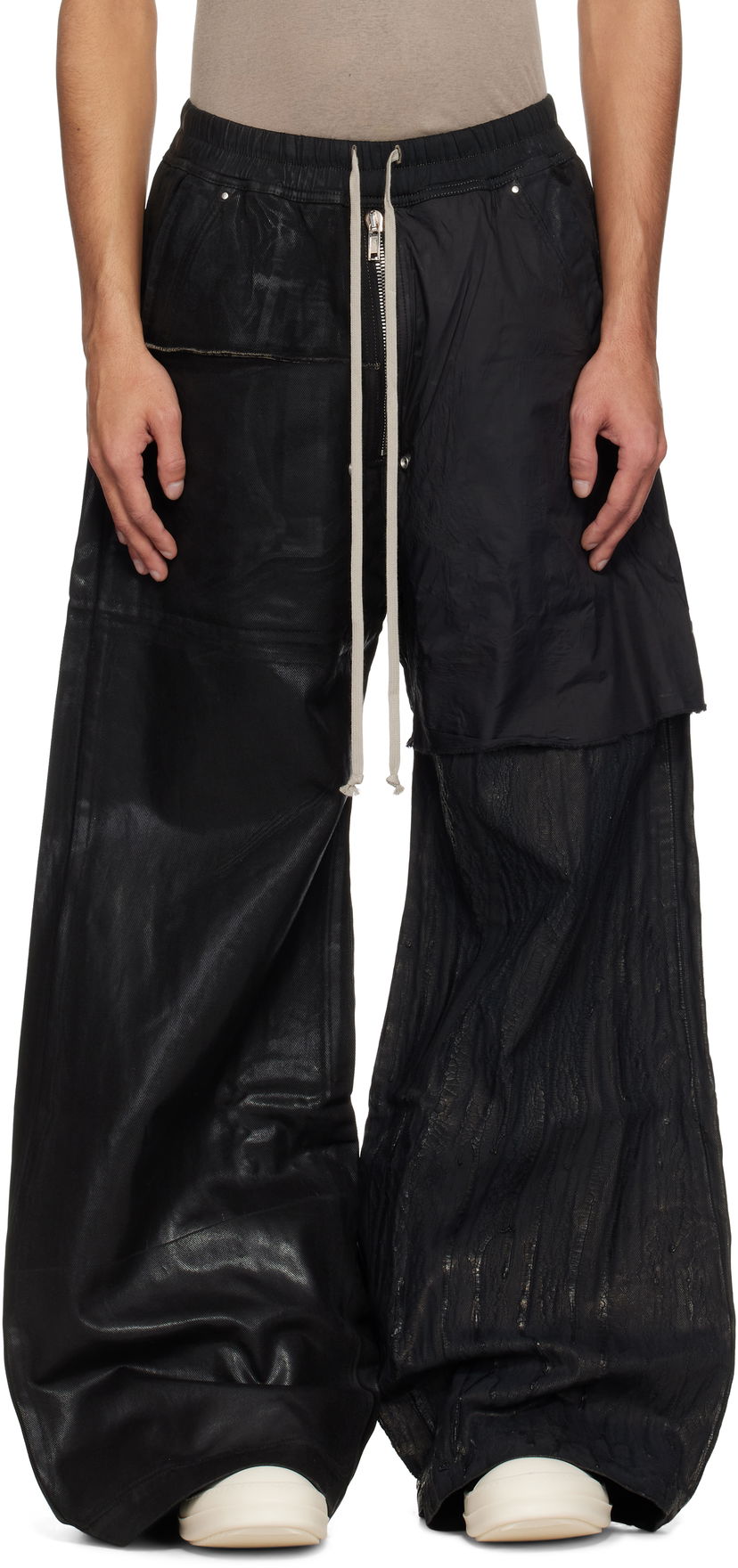 Housut Rick Owens Rick Owens DRKSHDW Hollywood Geth Belas Wide Leg Jeans Musta | DU01E3378 COMW1