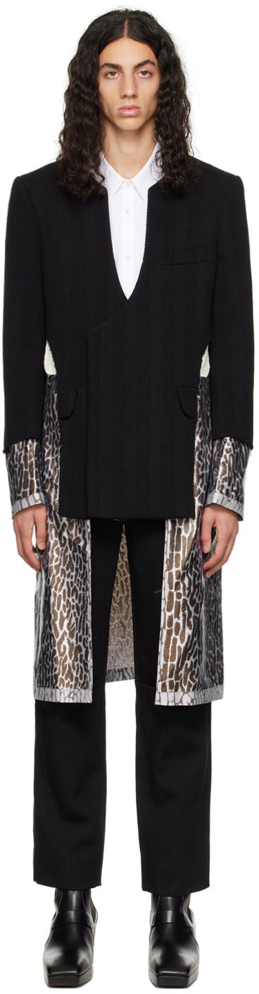 Takit Comme des Garçons Layered Wool Coat Musta | PJ-J012-051-1-1