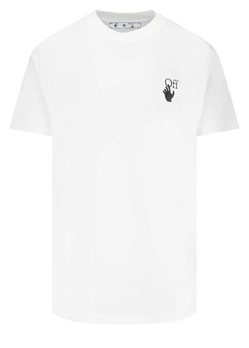 T-paita Off-White Slim Fit Degrade Arrows T-Shirt Valkoinen | OMAA027F21JER0050110