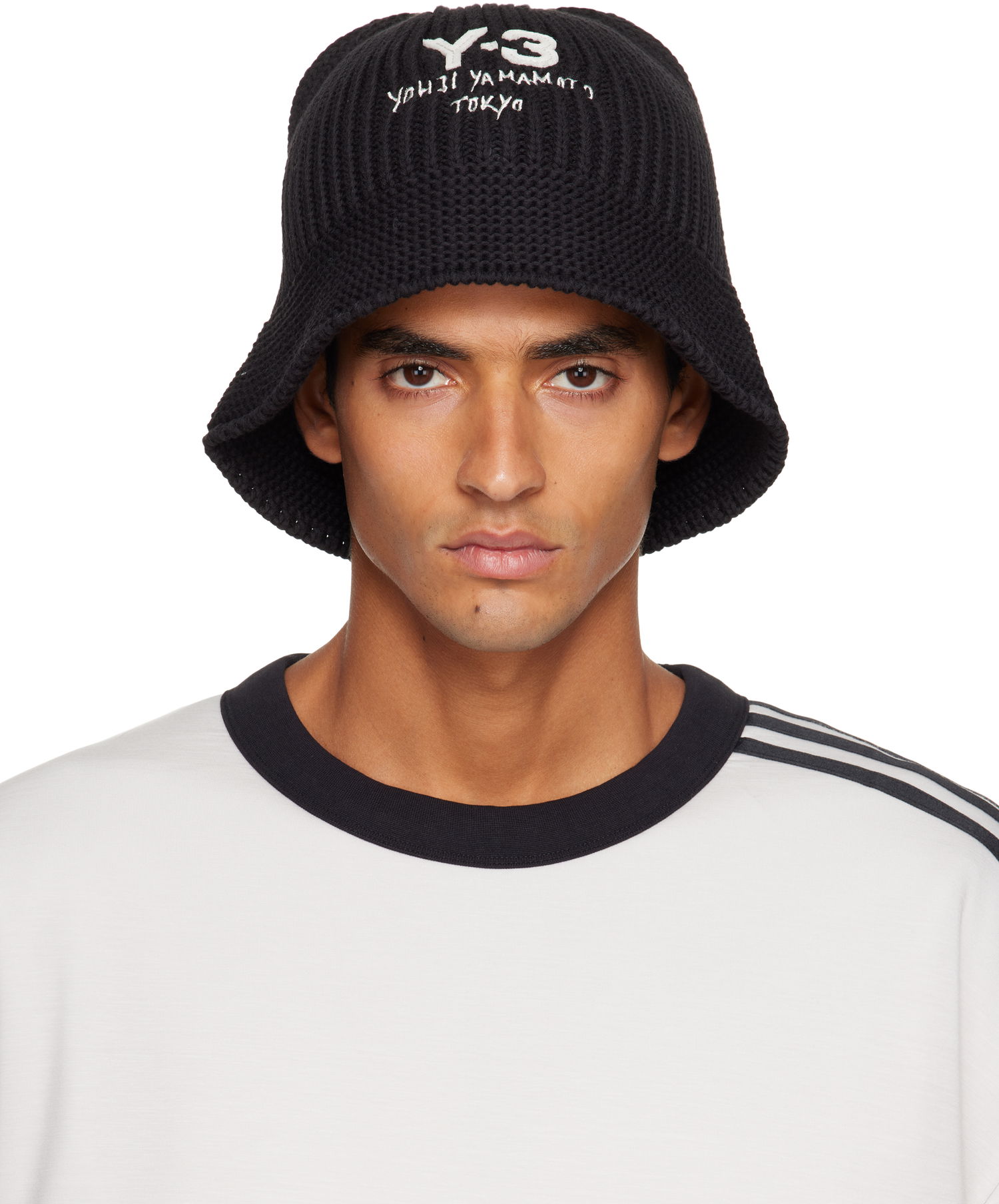 Hattu Y-3 Y-3 Heritage Knit Bucket Hat Musta | JX8305, 0