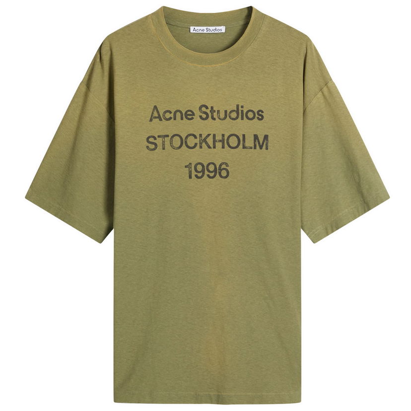 T-paita Acne Studios Men's Exford U 1996 T-Shirt, Size X-Small Vihreä | CL0196-AB7