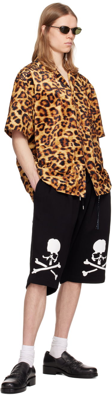 Paita Mastermind WORLD Mastermind World Leopard Short Sleeve Shirt Ruskea | MW25S14-SH015-600, 3