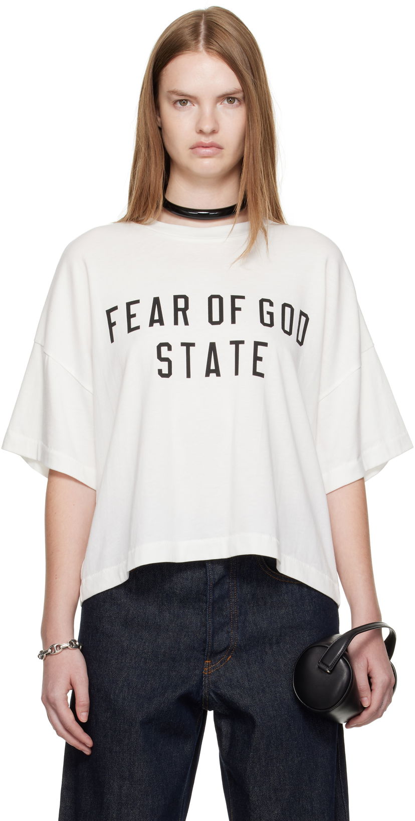 T-paita Fear of God Fear of God ESSENTIALS Boxy T-Shirt Valkoinen | 125SP257164FW