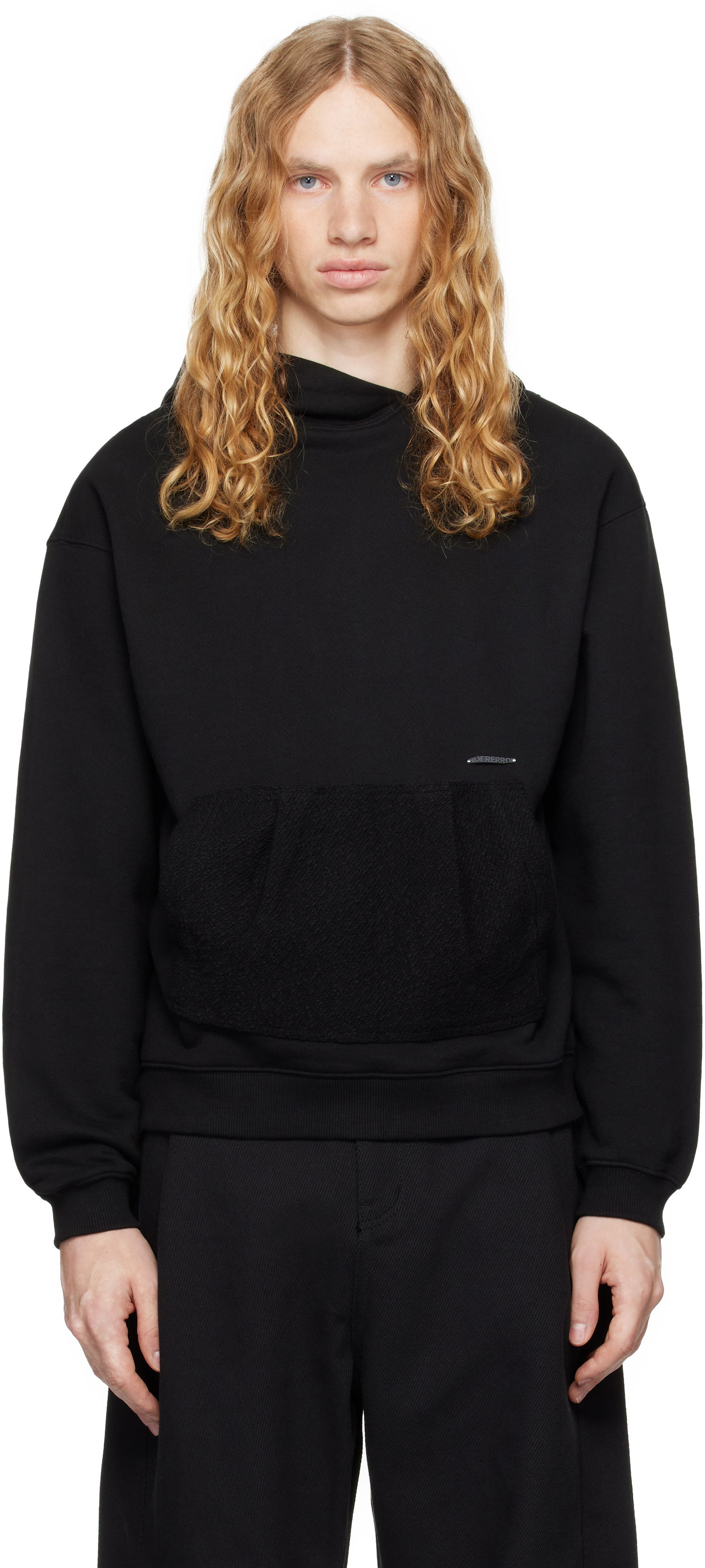 Huppari ADER ERROR Black Patch Pocket Hoodie Musta | BN01FWHD0106BK, 0