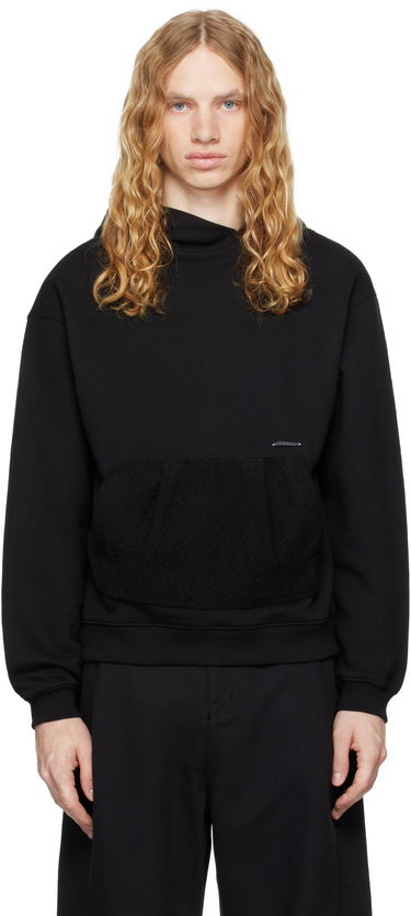 Huppari ADER ERROR Black Patch Pocket Hoodie Musta | BN01FWHD0106BK, 0