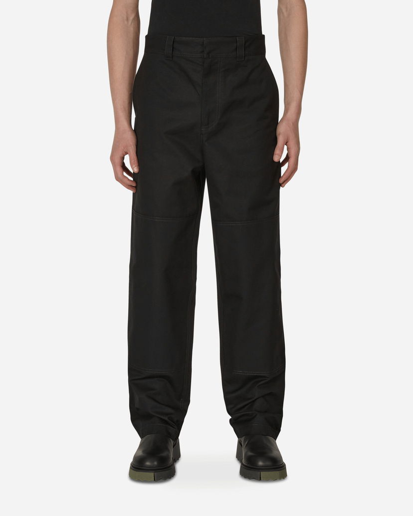 Housut Off-White Diagonal Pocket Carpenter Pants Black Musta | OMCA207C99FAB001 1001