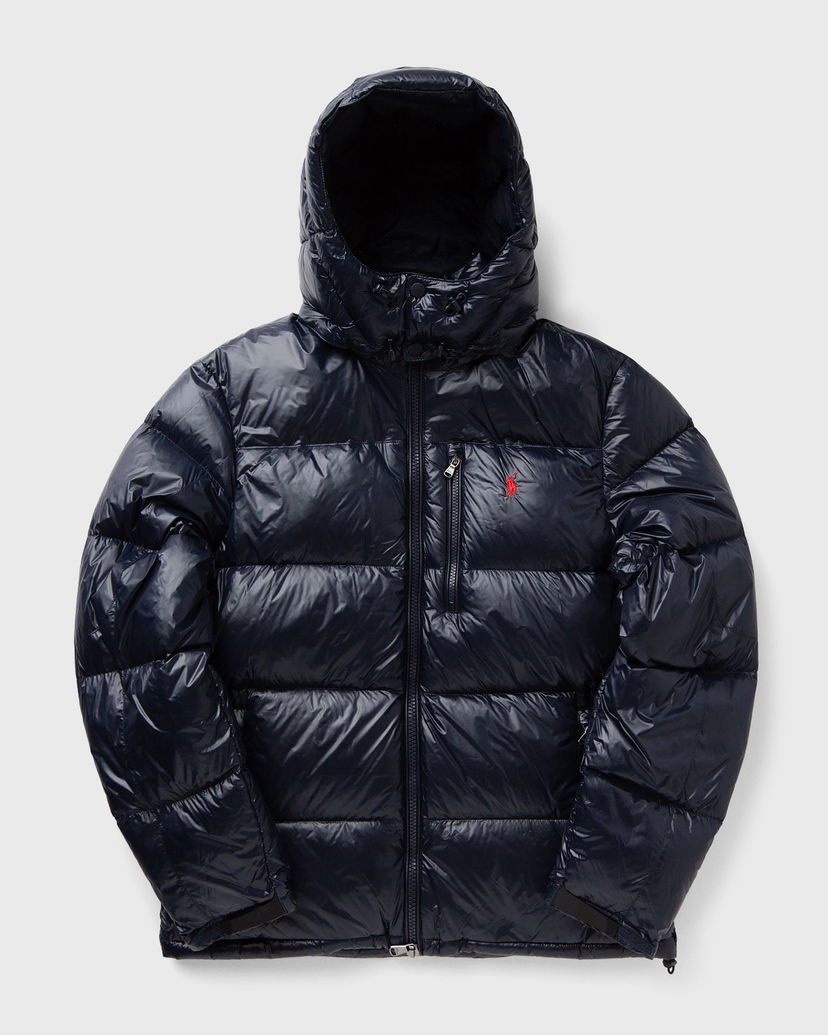 Puffer takki Polo by Ralph Lauren Hooded Puffer Jacket Glossy Tummansininen | 710968281002