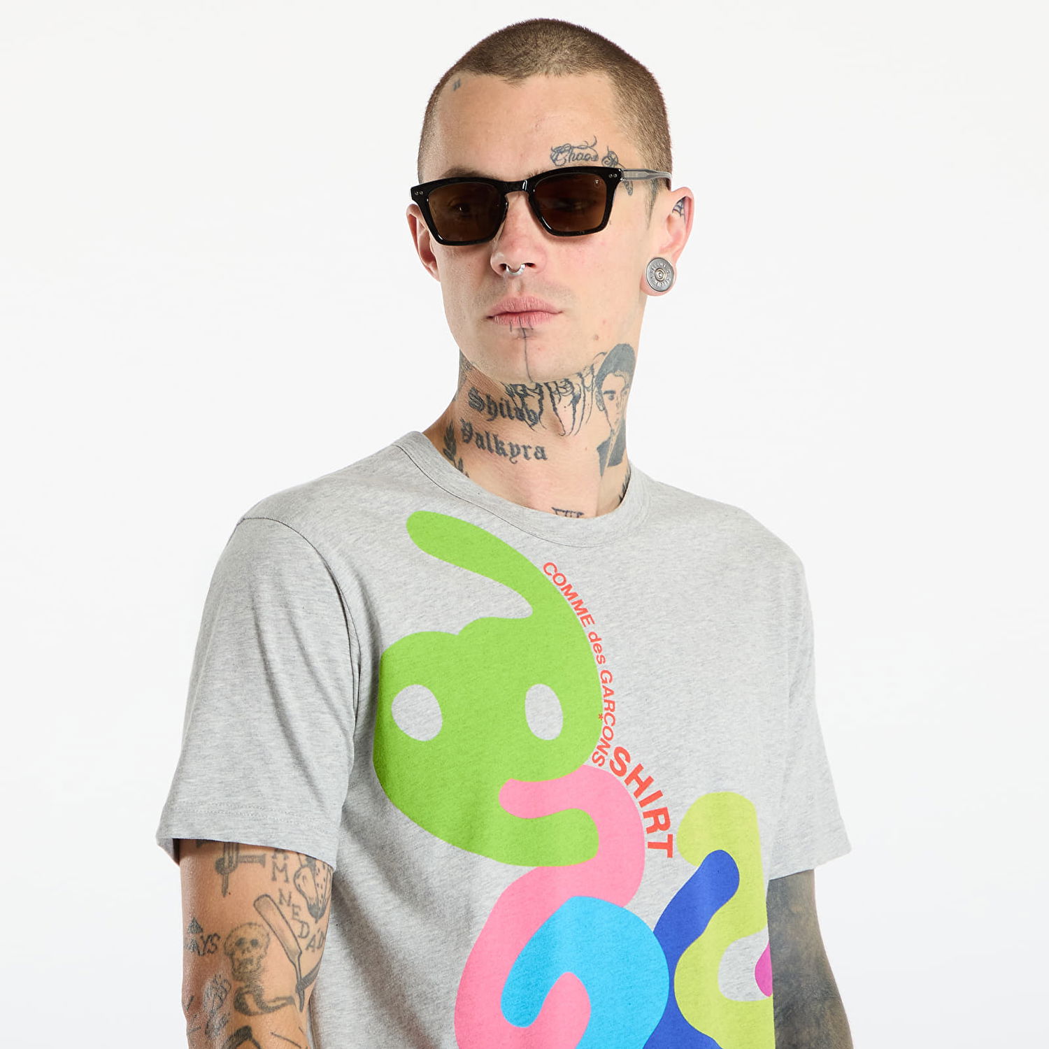 T-paita Comme des Garçons Comme des Garçons SHIRT T-Shirt With Graphic Print Harmaa | FP-T003-W25 Black, 1