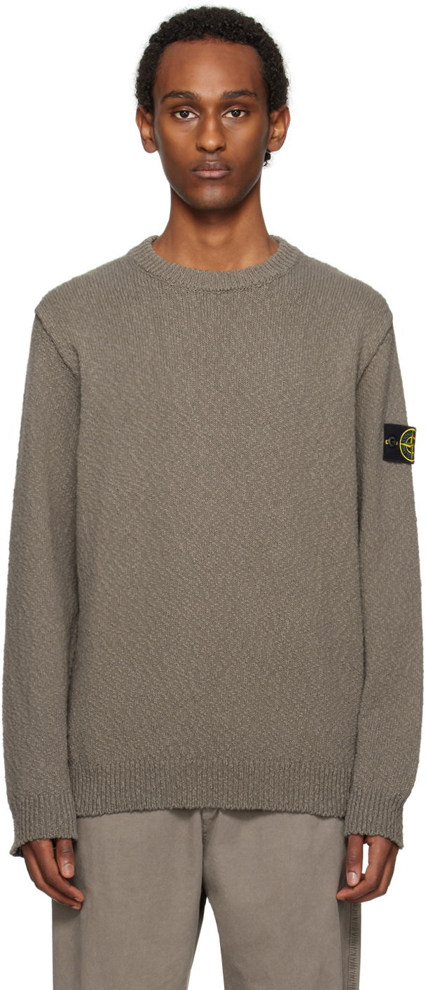 Villapaita Stone Island Patch Sweater Harmaa | 8015562B1